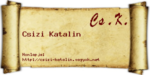 Csizi Katalin névjegykártya